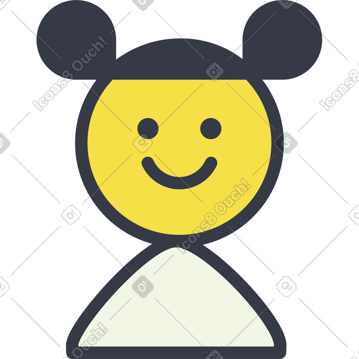 下载 Abstract 风格的 女孩 插画，支持 PNG、SVG 格式