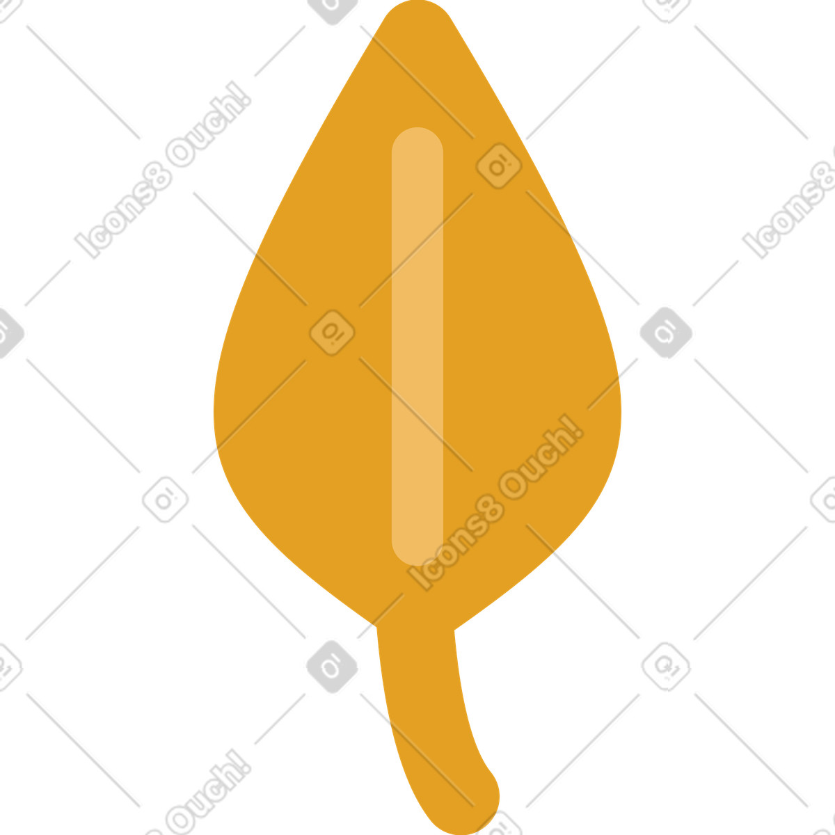 Leaf illustration in Arabica style download in PNG, SVG