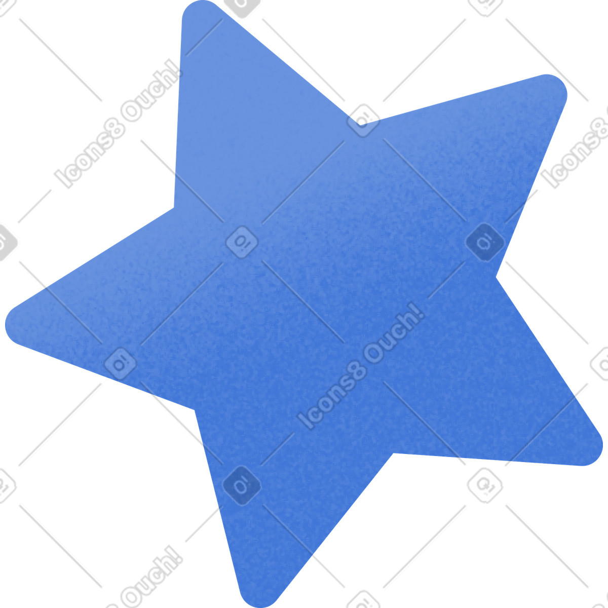 Blue star illustration in PNG, SVG