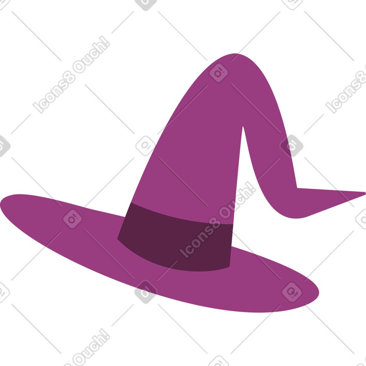 Illustration Chapeau de sorcière dans le style Sammy à télécharger aux formats PNG, SVG