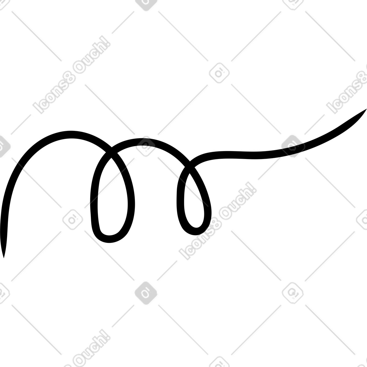 Schwarzer zickzack-Illustration im Twirl-Stil als Download in PNG, SVG