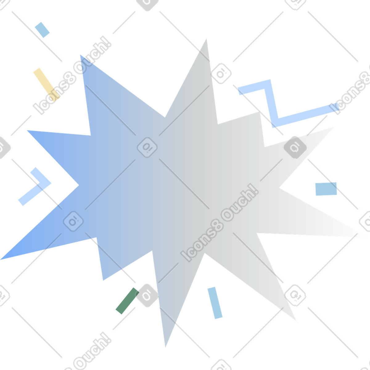 Illustration Gradient blop dans le style Marginalia à télécharger aux formats PNG, SVG