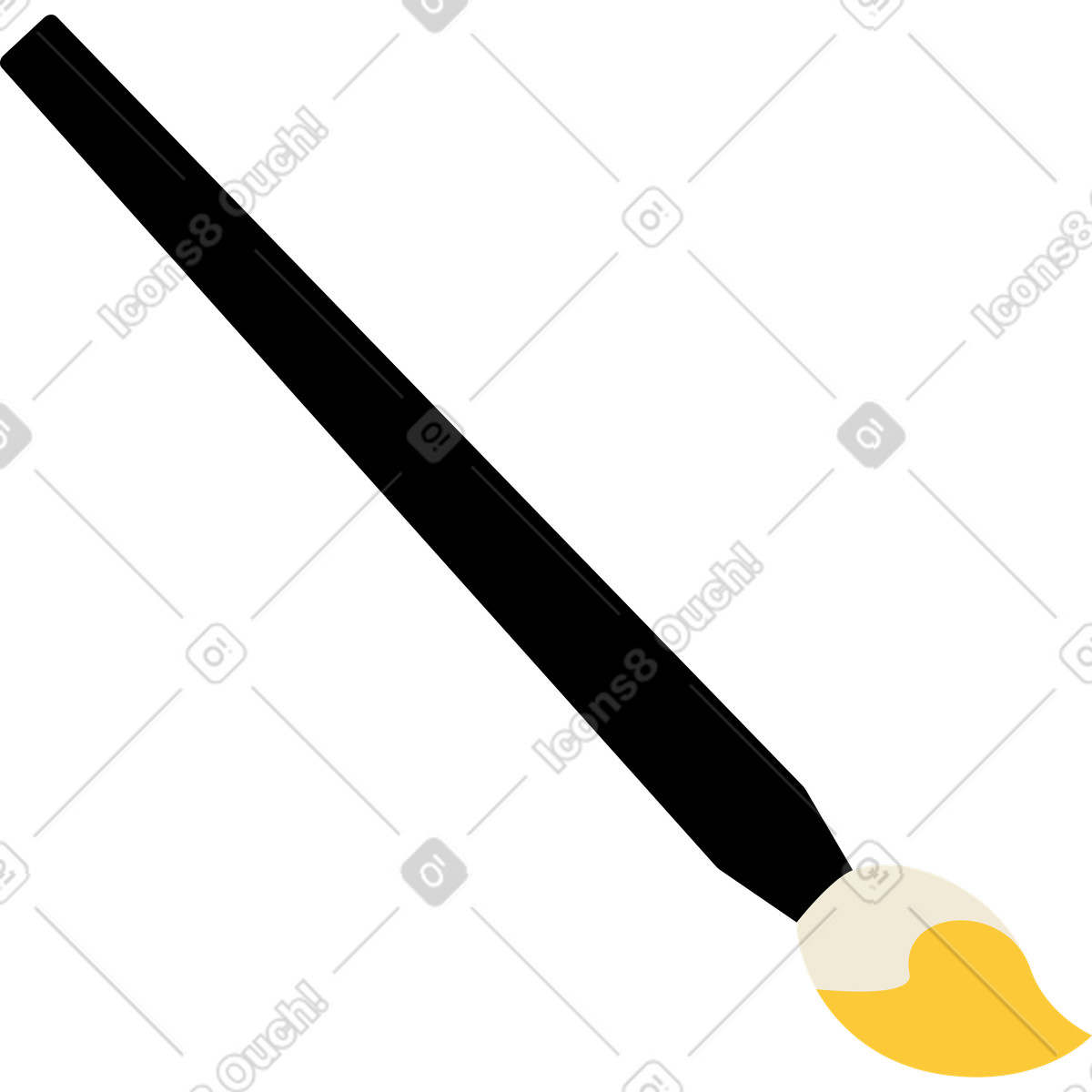 Artistic brush illustration in Juicy style download in PNG, SVG