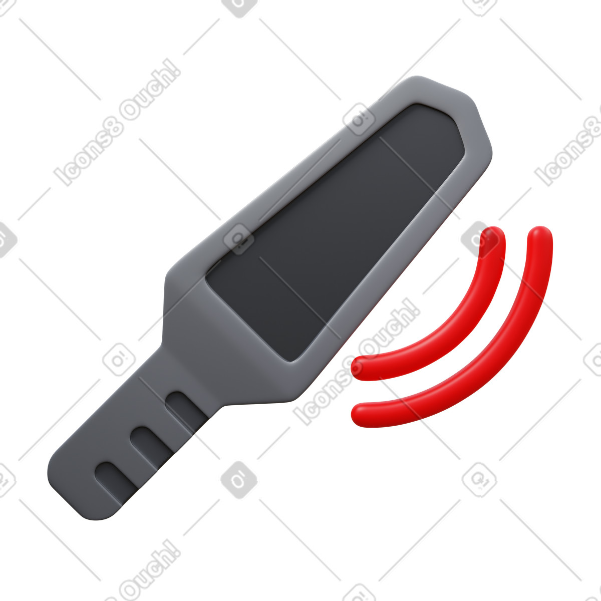 Hand-held metal detector illustrazione in stile 3D Fluency scarica in PNG, SVG