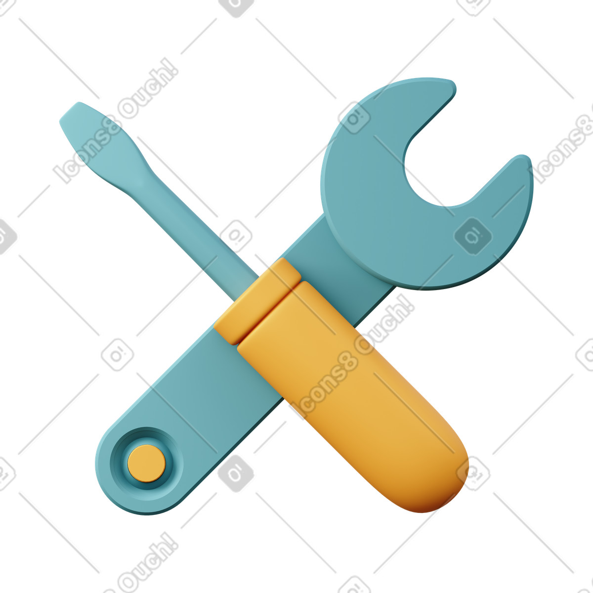 Illustration Tools dans le style 3D Sugary à télécharger aux formats PNG, SVG