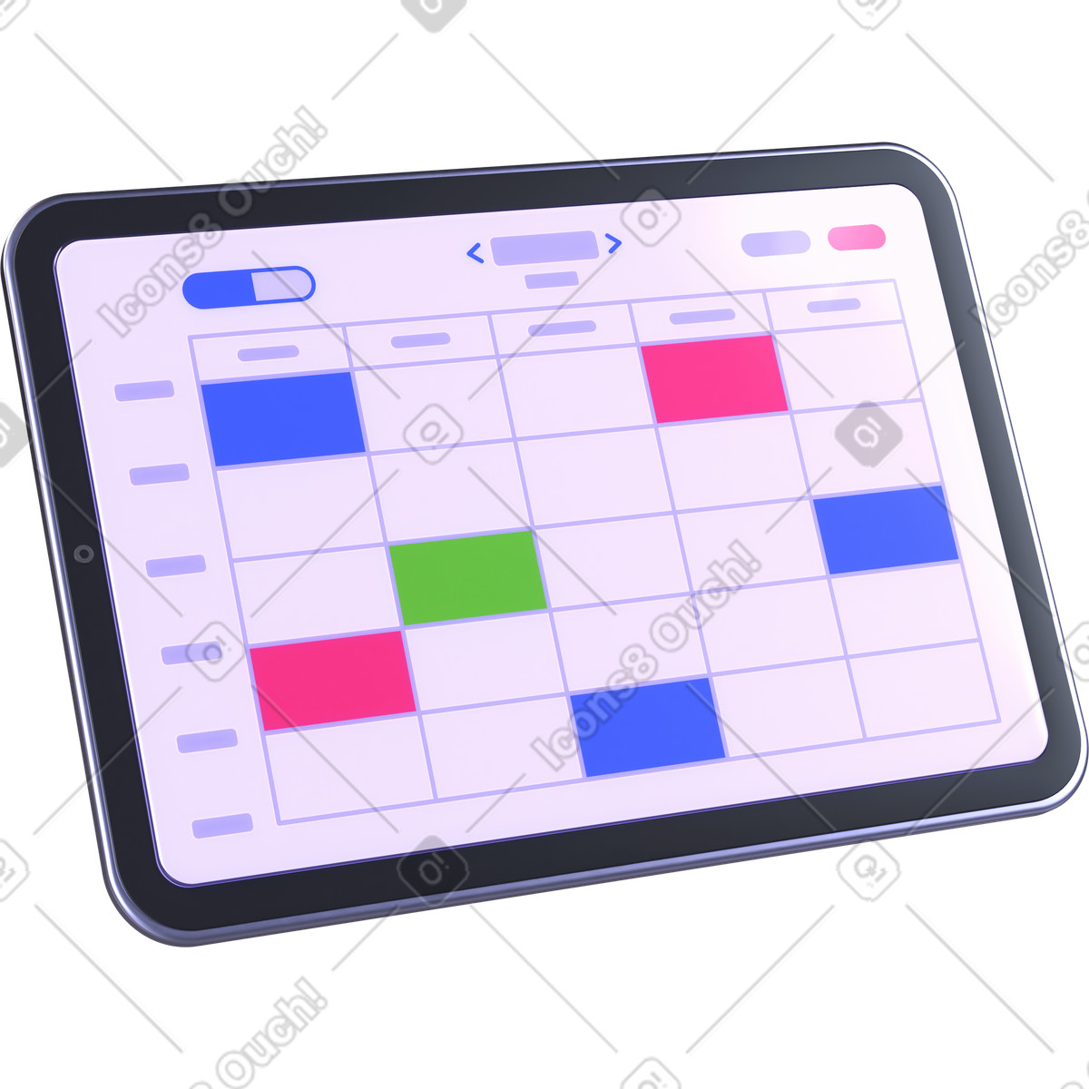 Pianificatore di progetti, gestione delle attività, app produttività illustrazione in stile 3D Boost scarica in PNG, SVG