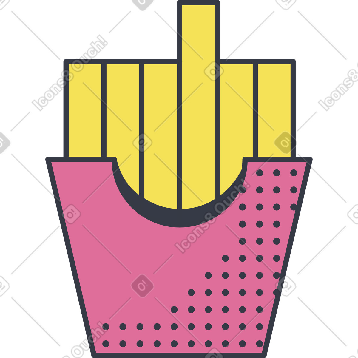 Illustration Frites dans le style Abstract à télécharger aux formats PNG, SVG