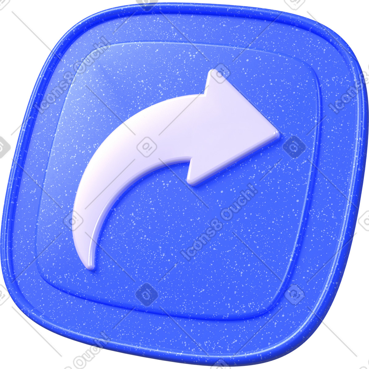 Share arrow, forward icon button, social media interaction illustration in 3D Boost style download in PNG, SVG