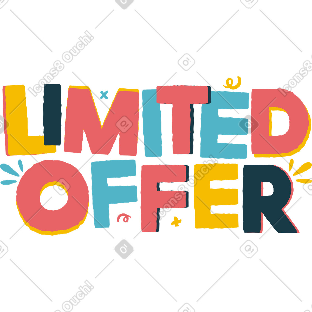 Ilustración Oferta limitada en estilo Flamenco a descargar en PNG y SVG