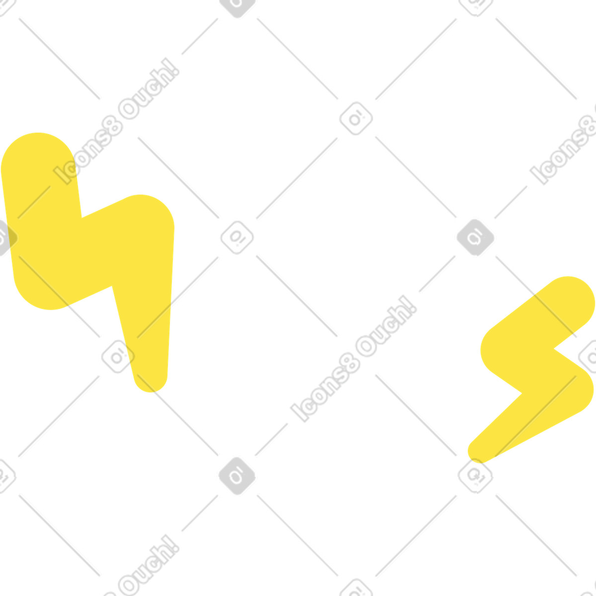 Lightning illustration in Marginalia style download in PNG, SVG
