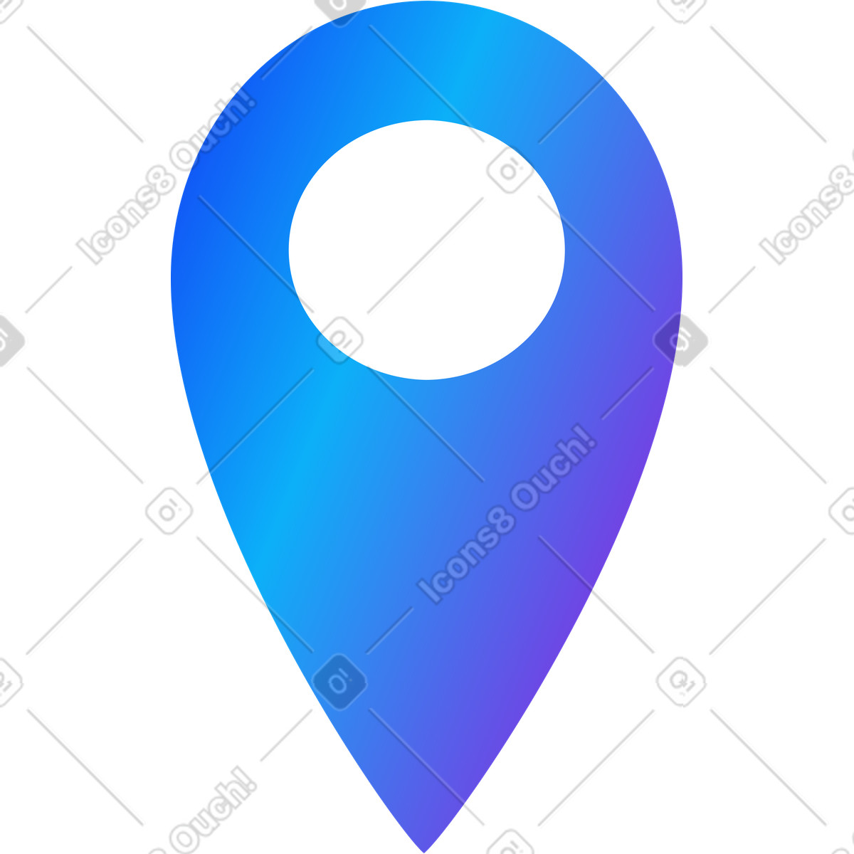 Location Pin-Illustration im Hi-tech-Stil als Download in PNG, SVG