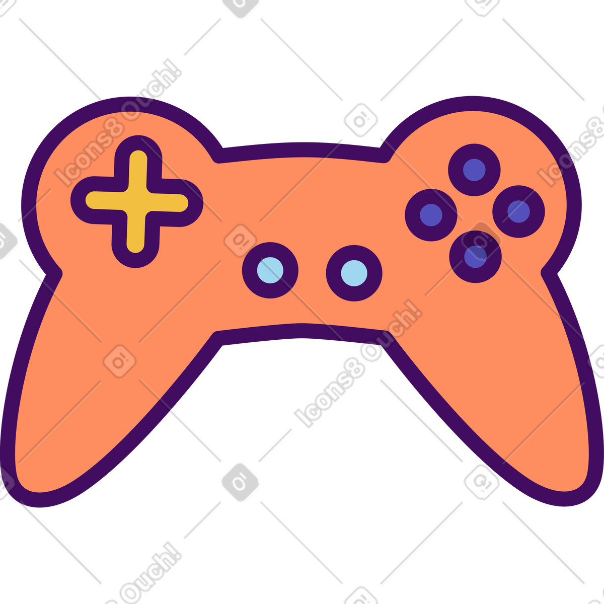 Gamepad verde illustrazione in stile Simplistic scarica in PNG, SVG