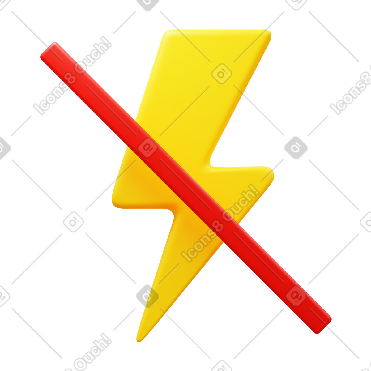 Flash off illustration in 3D Fluency style download in PNG, SVG