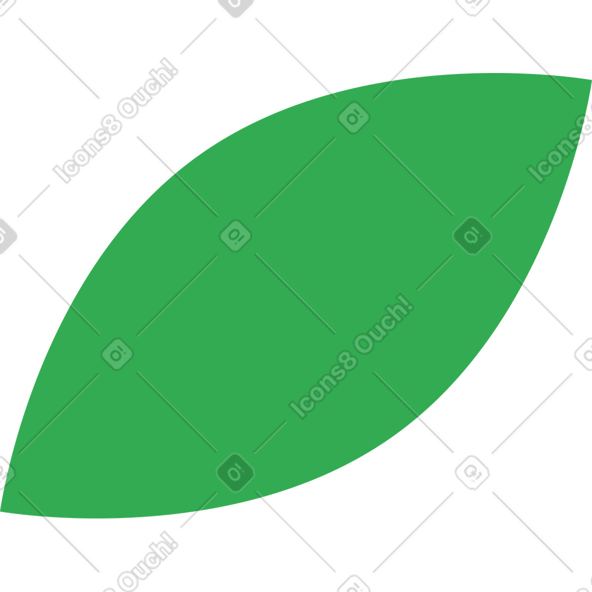 Green leaf illustrazione in stile Jaconda scarica in PNG, SVG