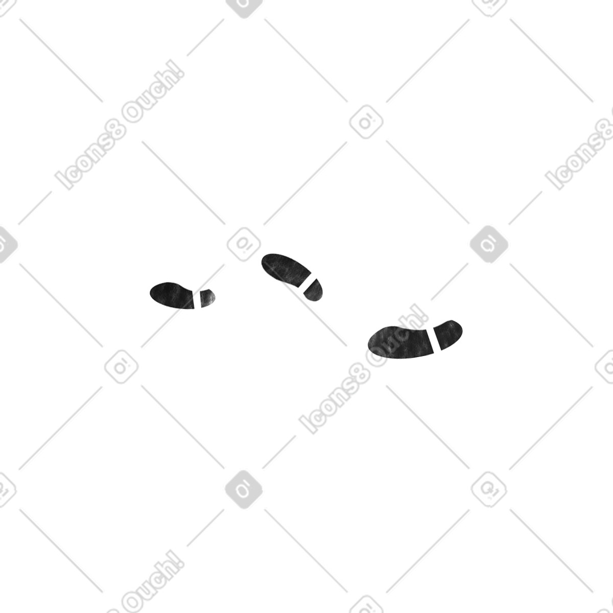 Footprint illustration featuring sound of footsteps clipart graphics in vector