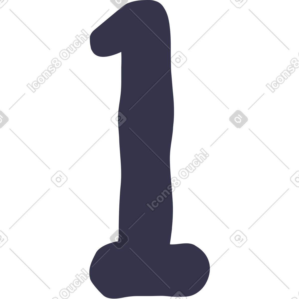Иллюстрация Number one в стиле Stripy — скачать в форматах PNG, SVG