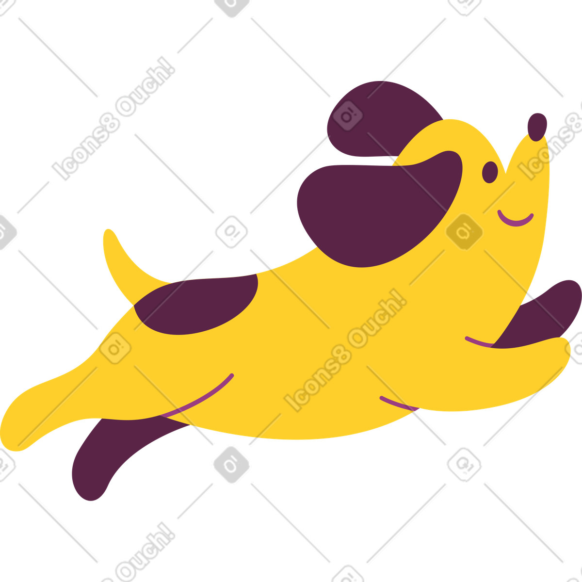 Dog illustration in Sammy style download in PNG, SVG