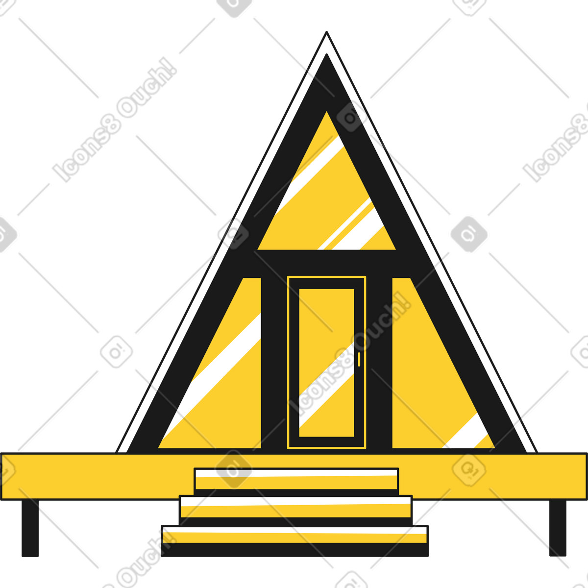 Ilustración Casa de esquí en estilo Taxi a descargar en PNG y SVG