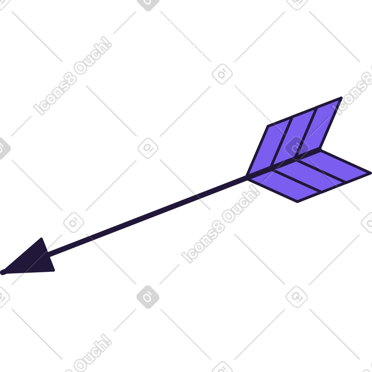 Arrow illustration in Conifer style download in PNG, SVG