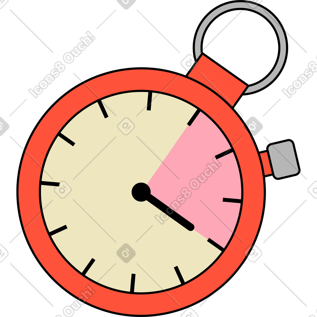Timer illustration in Kindy style download in PNG, SVG