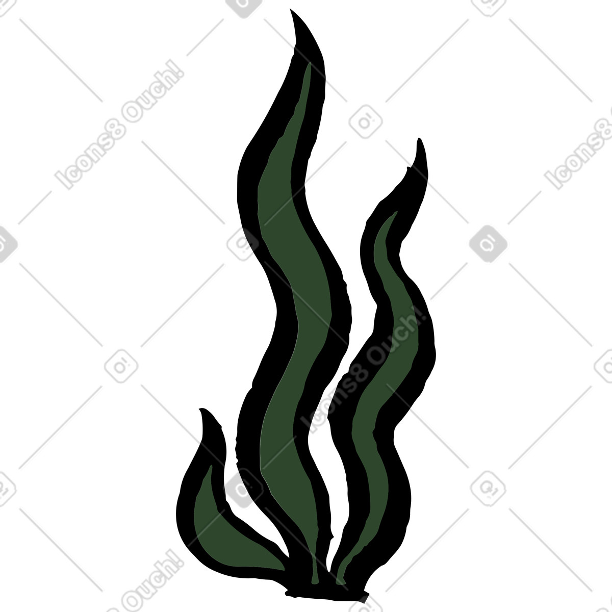 Ilustración Algas marinas en estilo Scandi a descargar en PNG y SVG