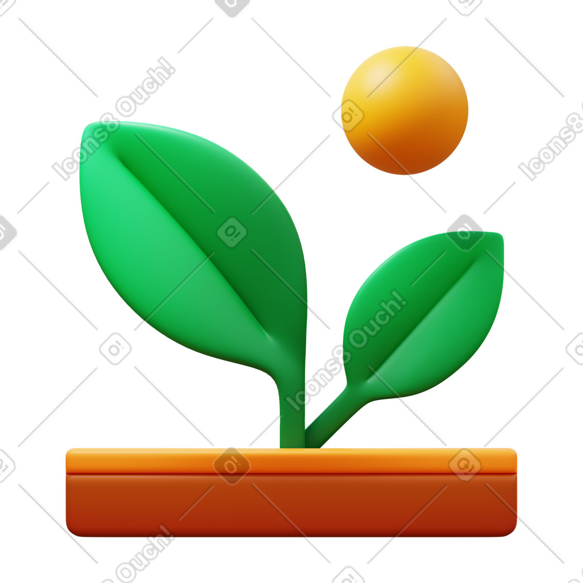 Illustration Plant dans le style 3D Fluency à télécharger aux formats PNG, SVG