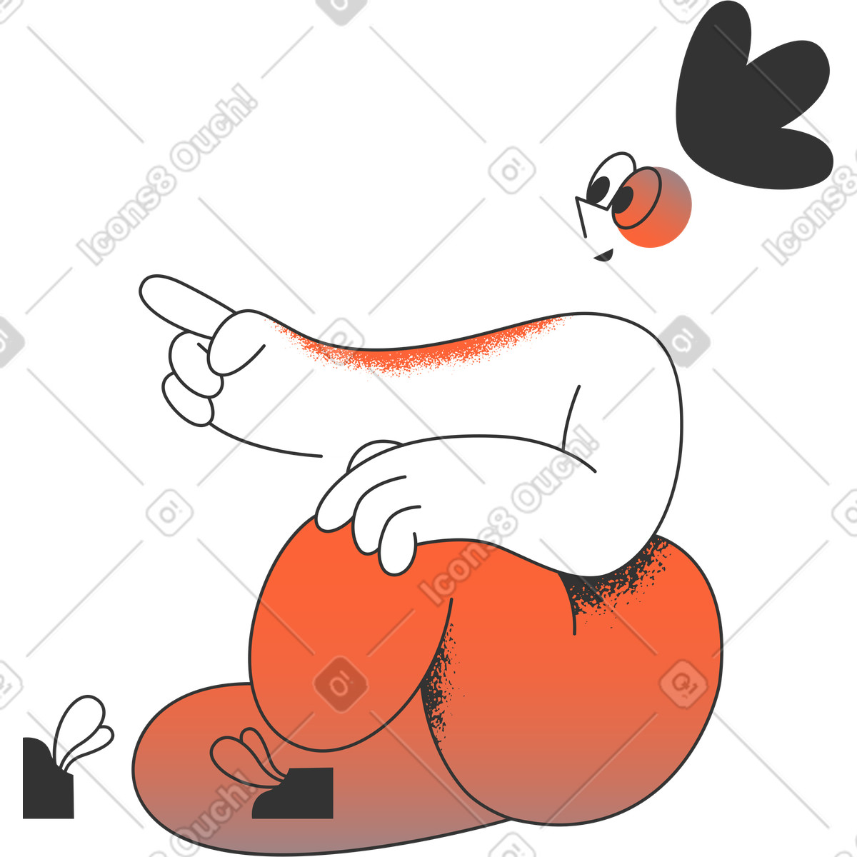 Crayon スタイルの おとこ のイラストをPNG、SVG形式でダウンロード
