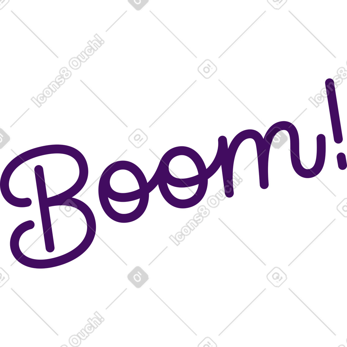 Schriftzug-boom! text-Illustration im Simplistic-Stil als Download in PNG, SVG
