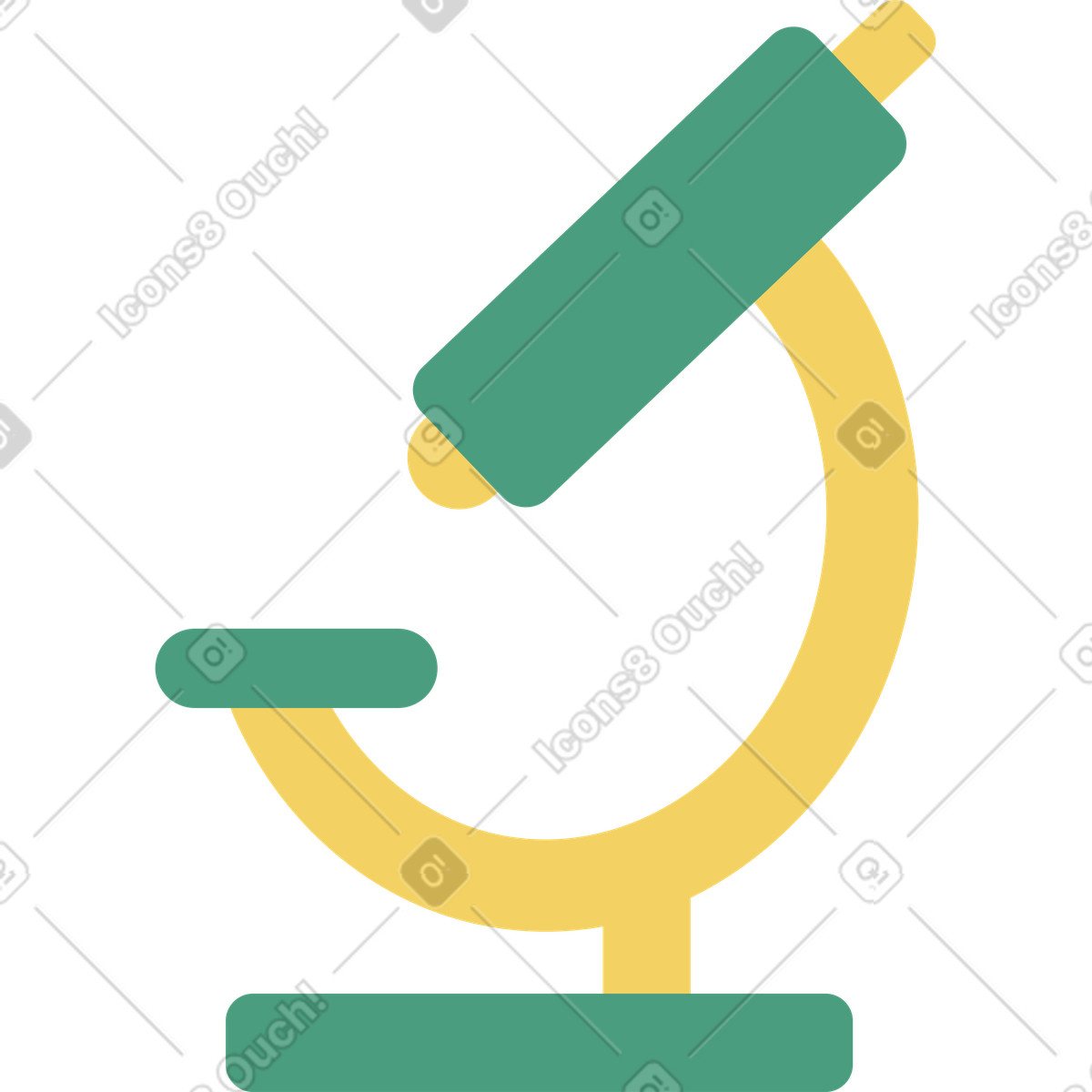 Microscope illustration in Macaroni style download in PNG, SVG