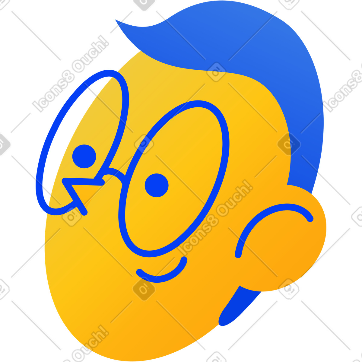 Illustration Tête dans le style Buddy à télécharger aux formats PNG, SVG