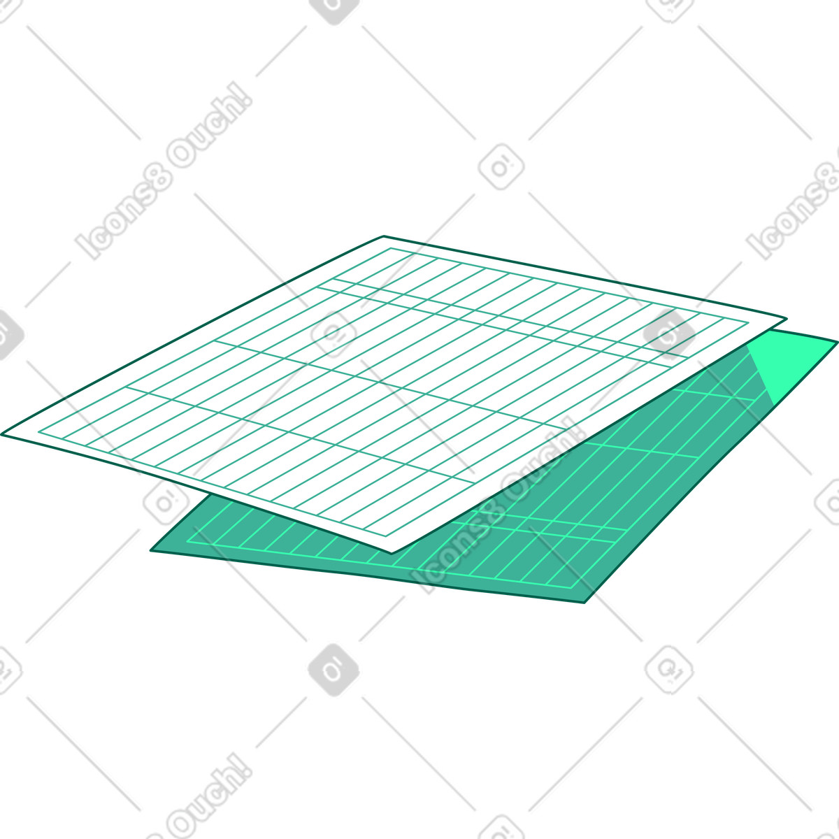 Illustration Feuilles de table dans le style Storyline à télécharger aux formats PNG, SVG