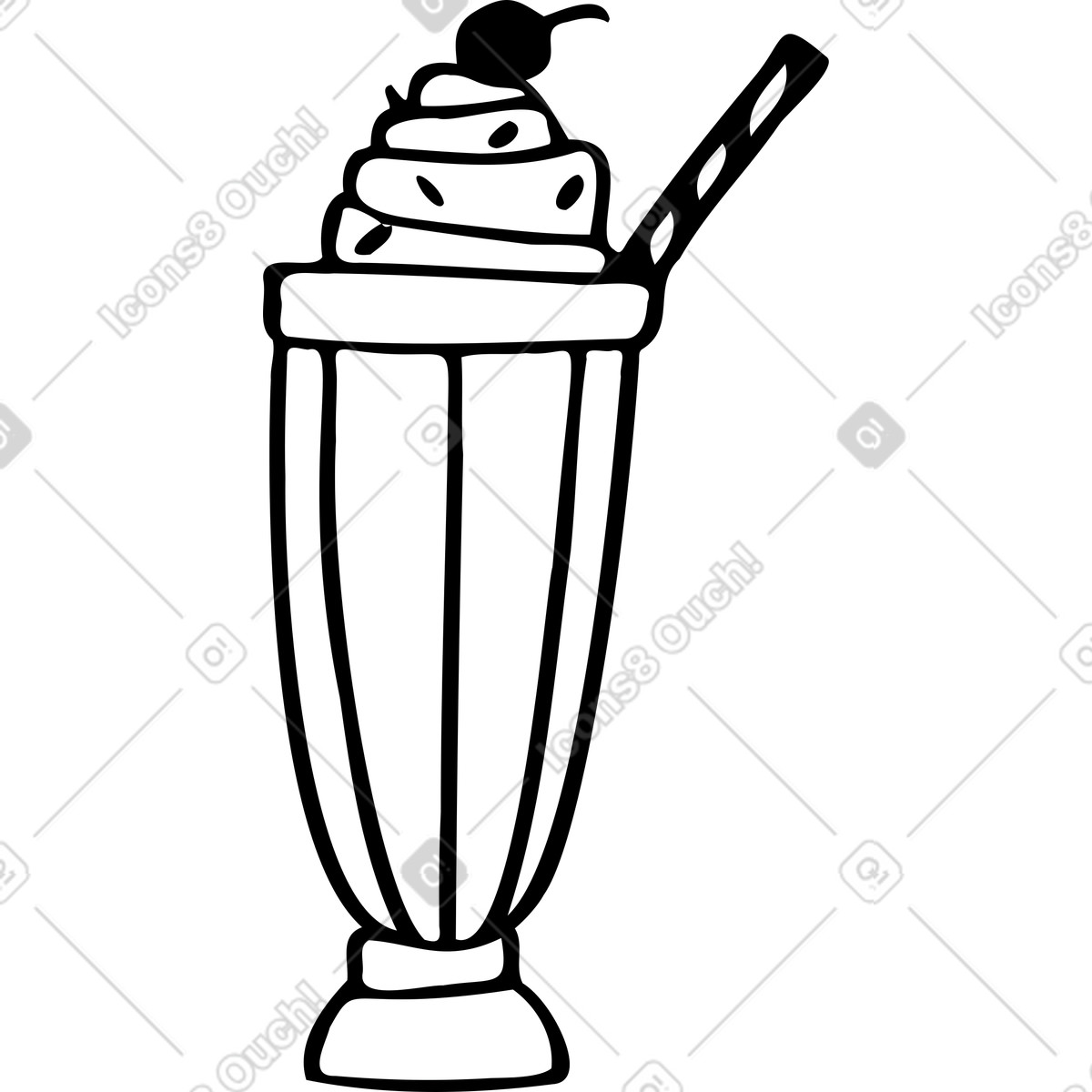 下载 Marks 风格的 奶昔 插画，支持 PNG、SVG 格式