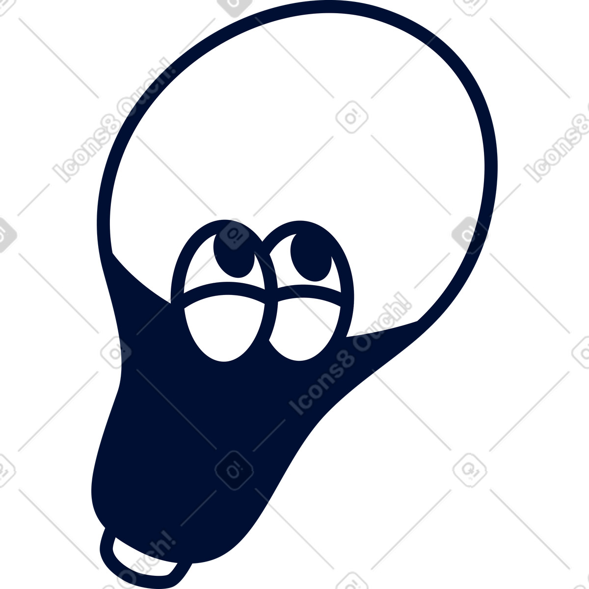 Light bulb illustration in Blink style download in PNG, SVG
