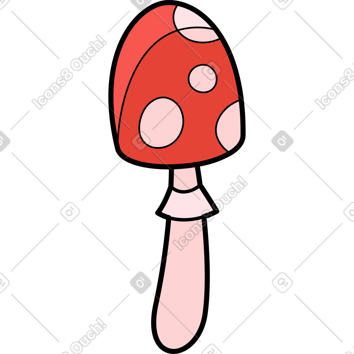 Illustration Champignon dans le style Surr à télécharger aux formats PNG, SVG