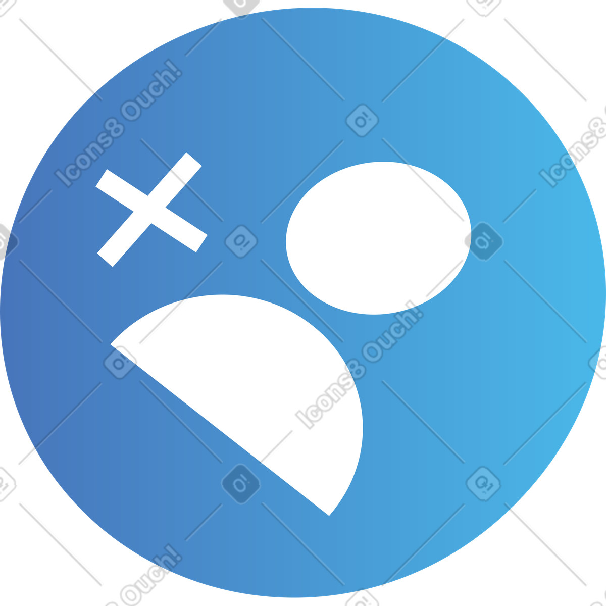 Illustration Plus icône utilisateur dans le style Quantum à télécharger aux formats PNG, SVG
