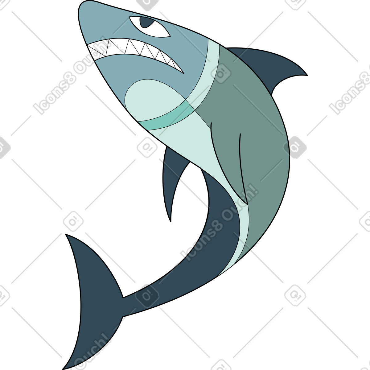 Иллюстрация Акула в PNG и SVG