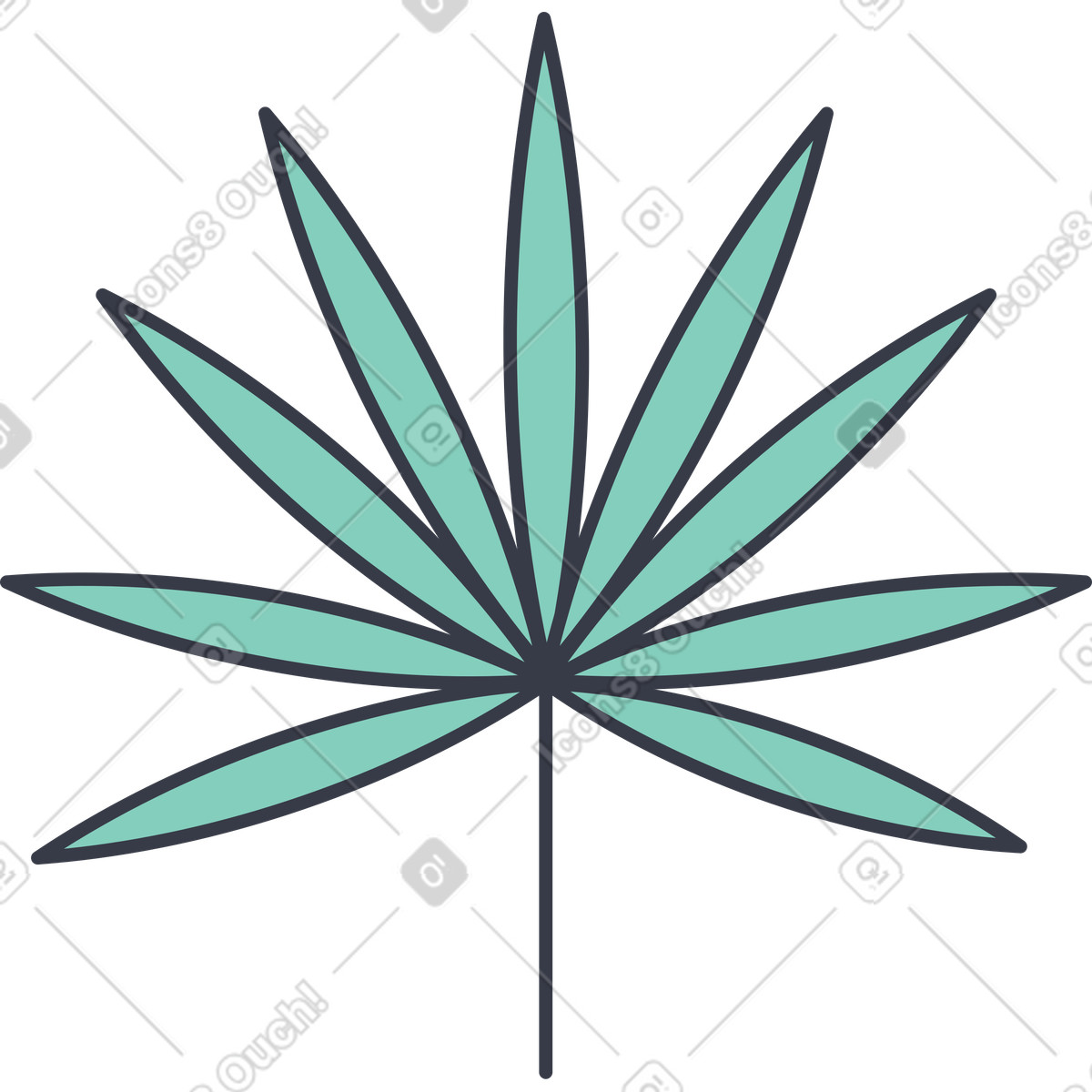 Illustration Feuille dans le style Abstract à télécharger aux formats PNG, SVG