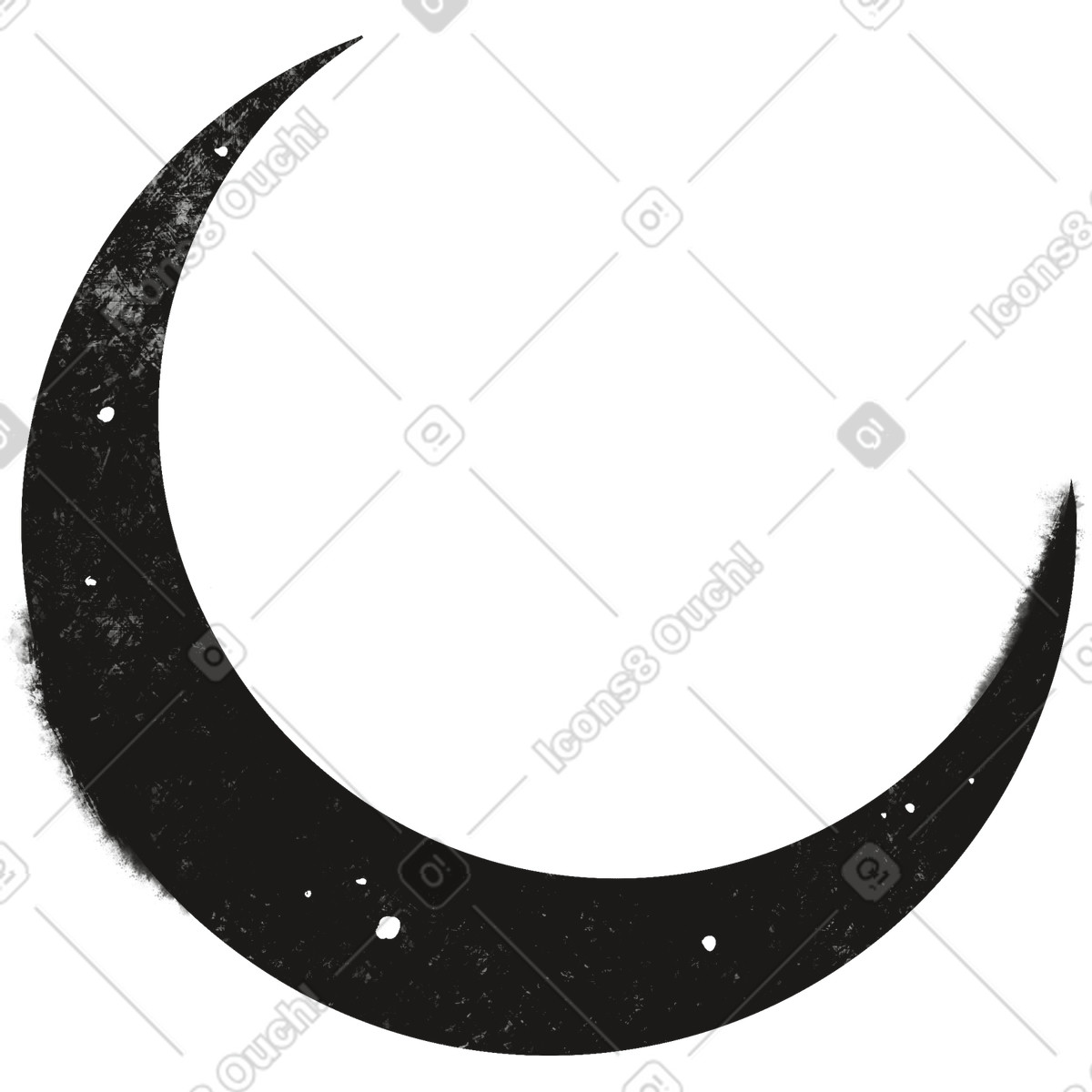 Illustration Crescent dans le style Mystery à télécharger aux formats PNG, SVG