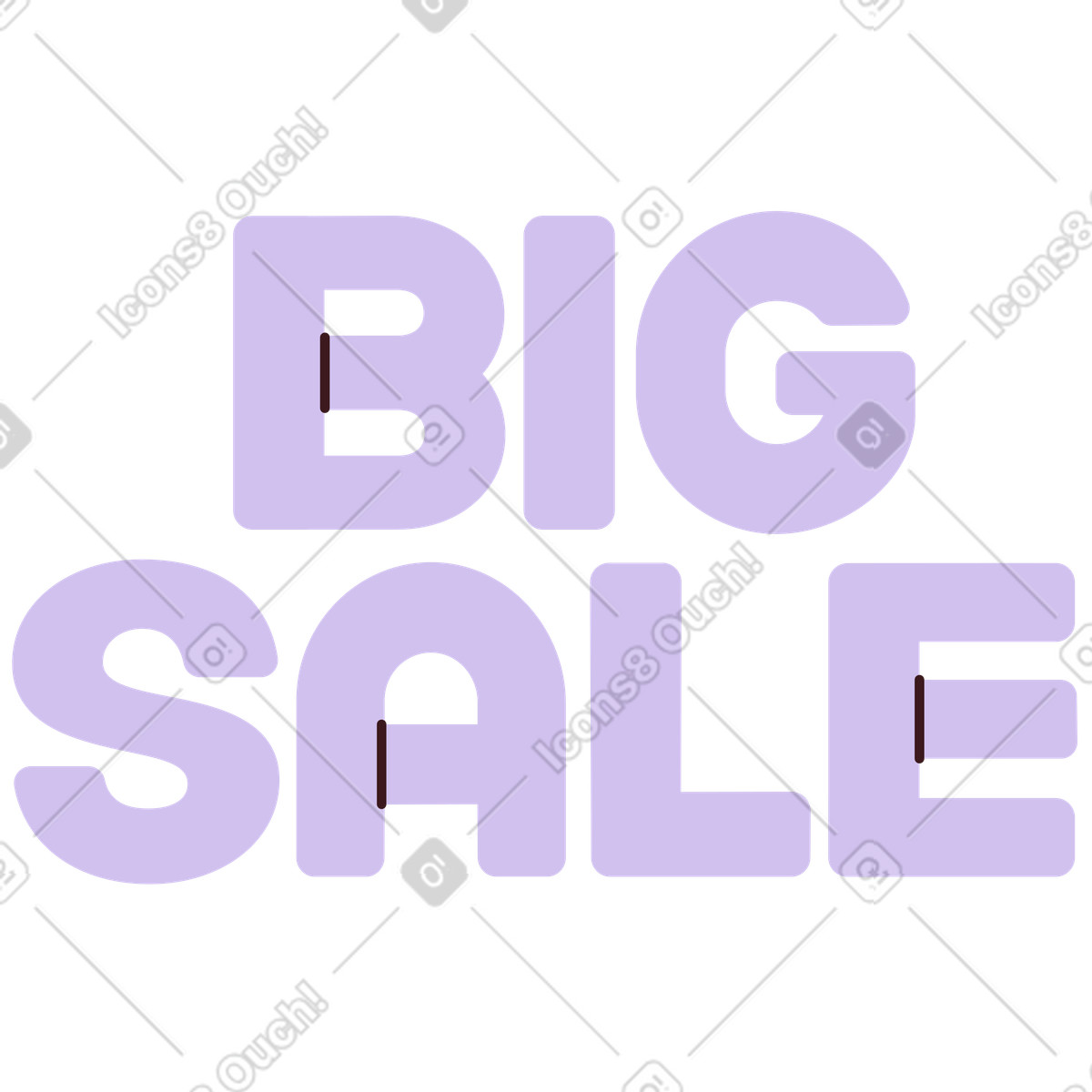 Illustration Lettrage grande vente dans le style Folks à télécharger aux formats PNG, SVG