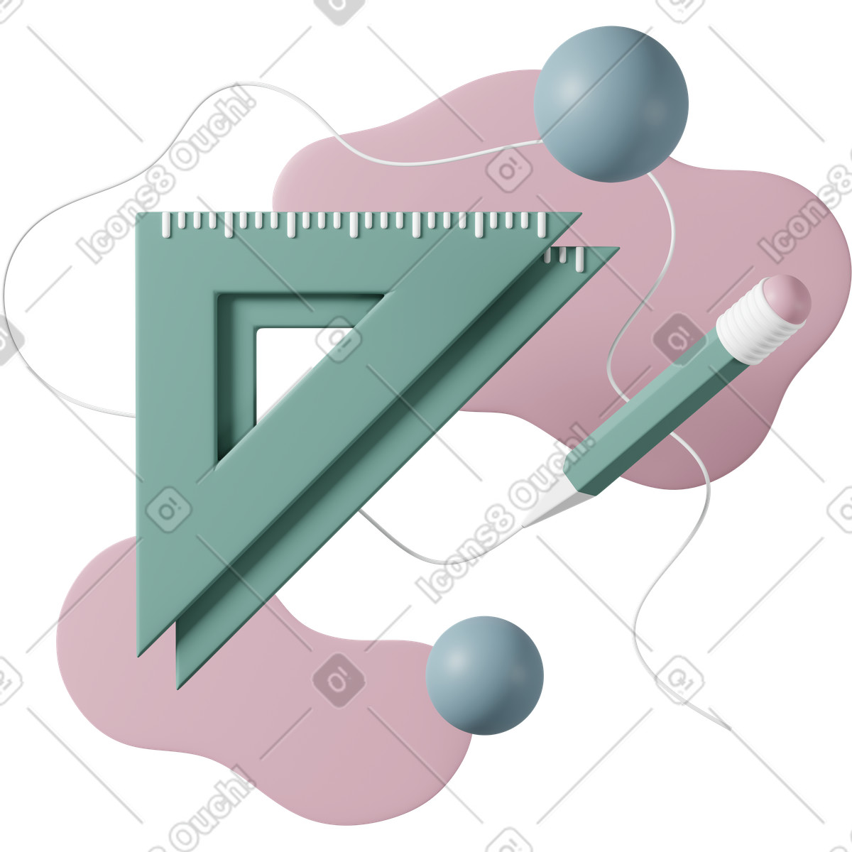 Design composition illustration in PNG, SVG