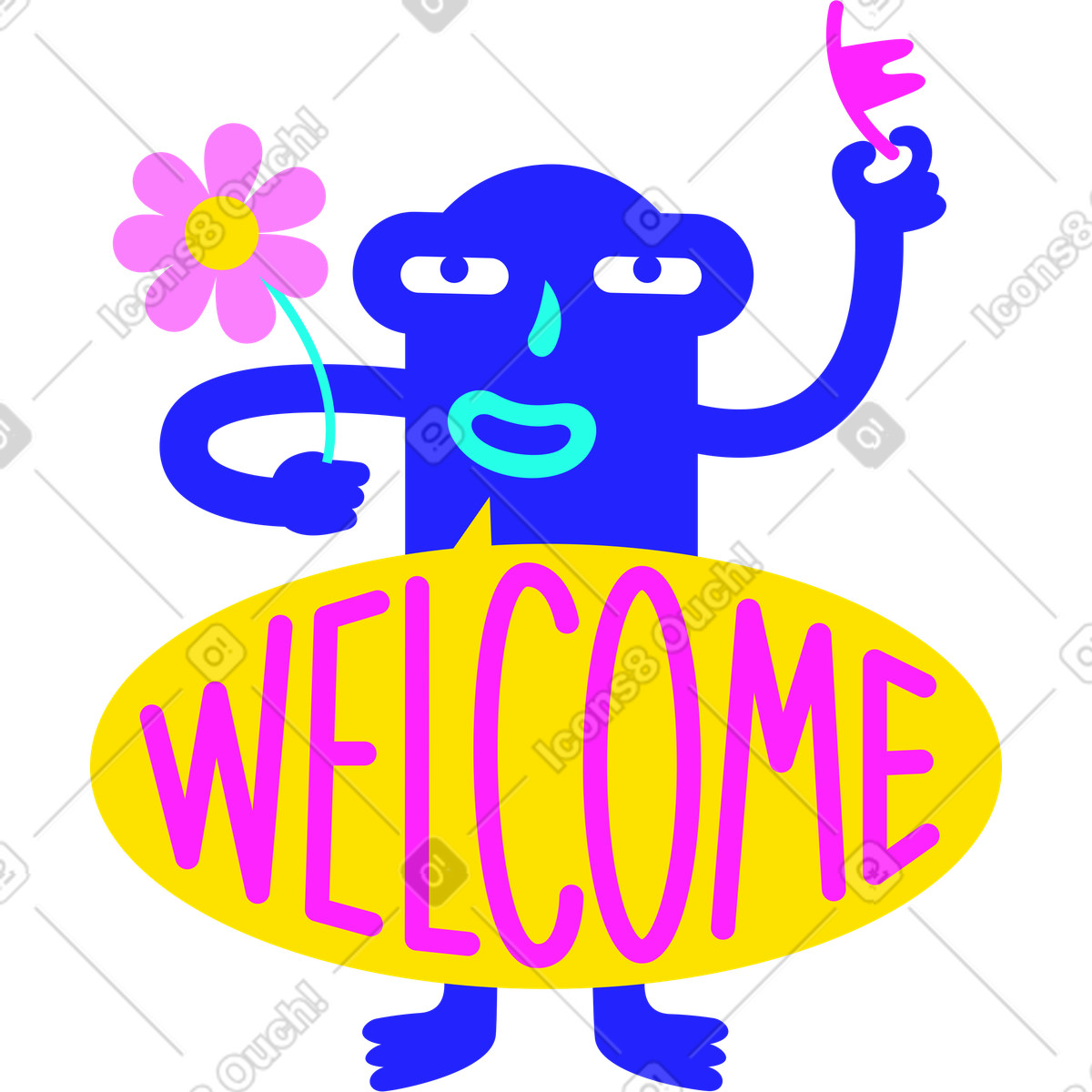 Testo di benvenuto dell'autoadesivo dell'iscrizione illustrazione in stile Lettering scarica in PNG, SVG