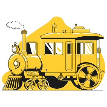 A steampunk-inspired express car with brass fittings and steam exhaust
