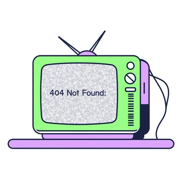 An old television displaying static with a faint '404 Not Found' message in the fuzz