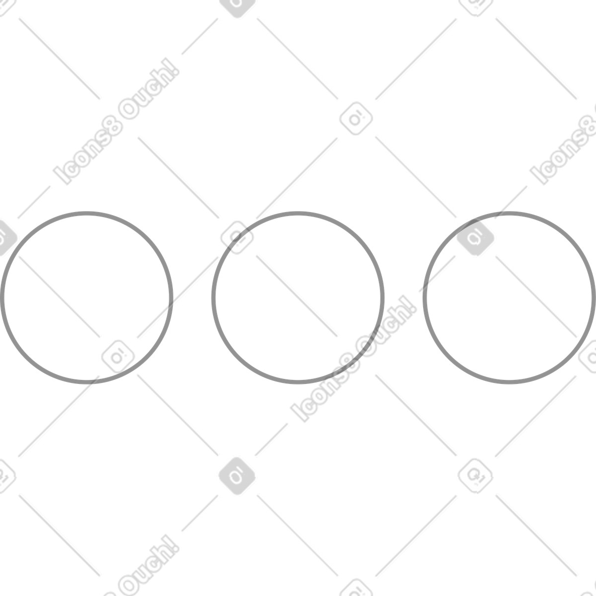 Three grey circles illustration in Concept style download in PNG, SVG