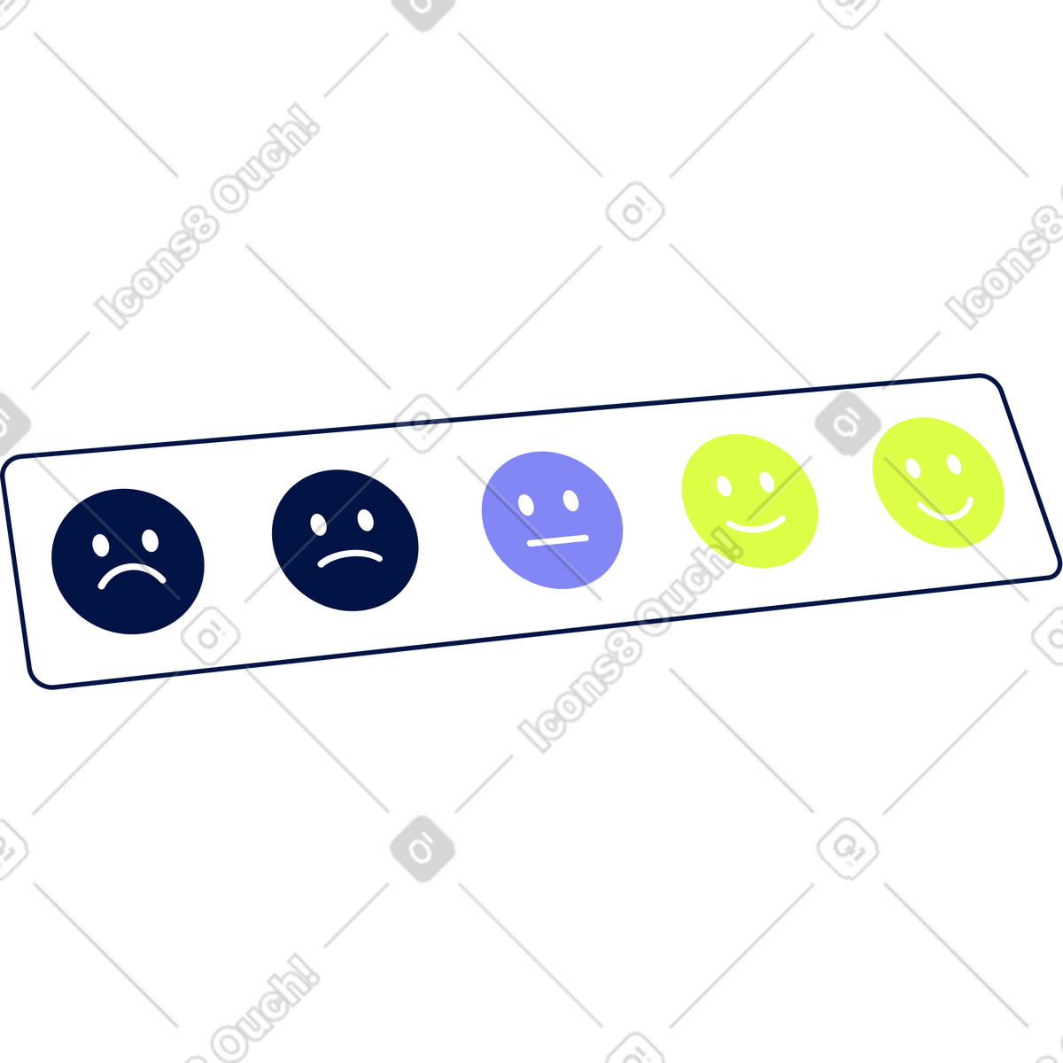 Frame with emotional emoticons illustration emotion clipart graphics and vector visuals