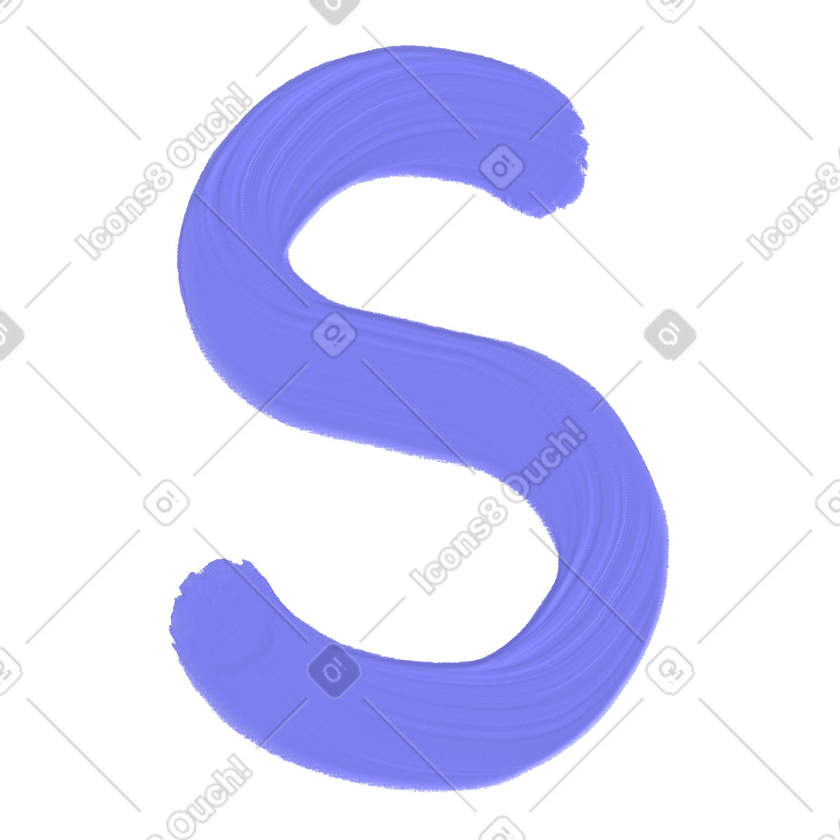 Purple letter s illustrazione in stile Scrapbooking scarica in PNG, SVG