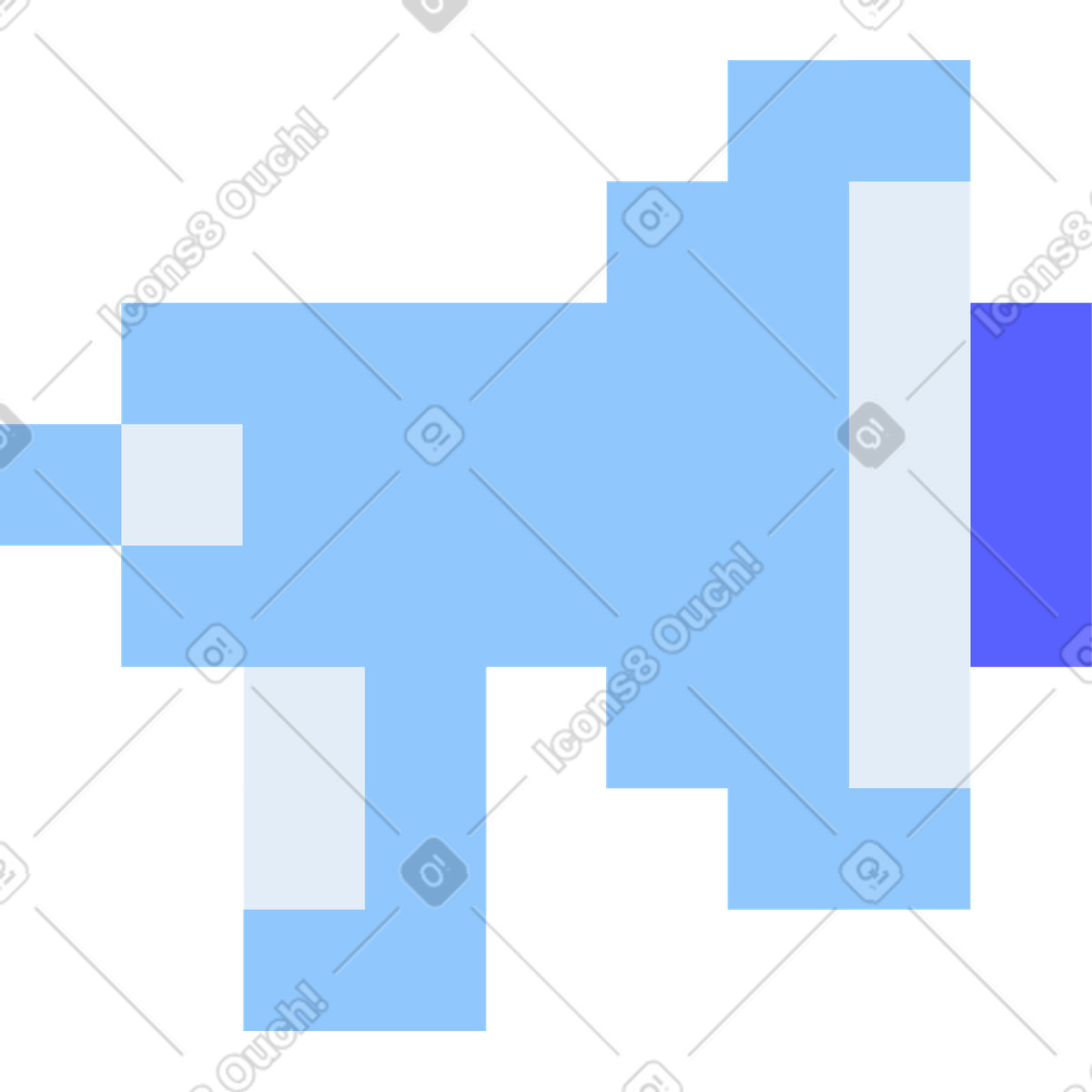 Ilustração de Megafone em no estilo 8bit para baixar em PNG, SVG
