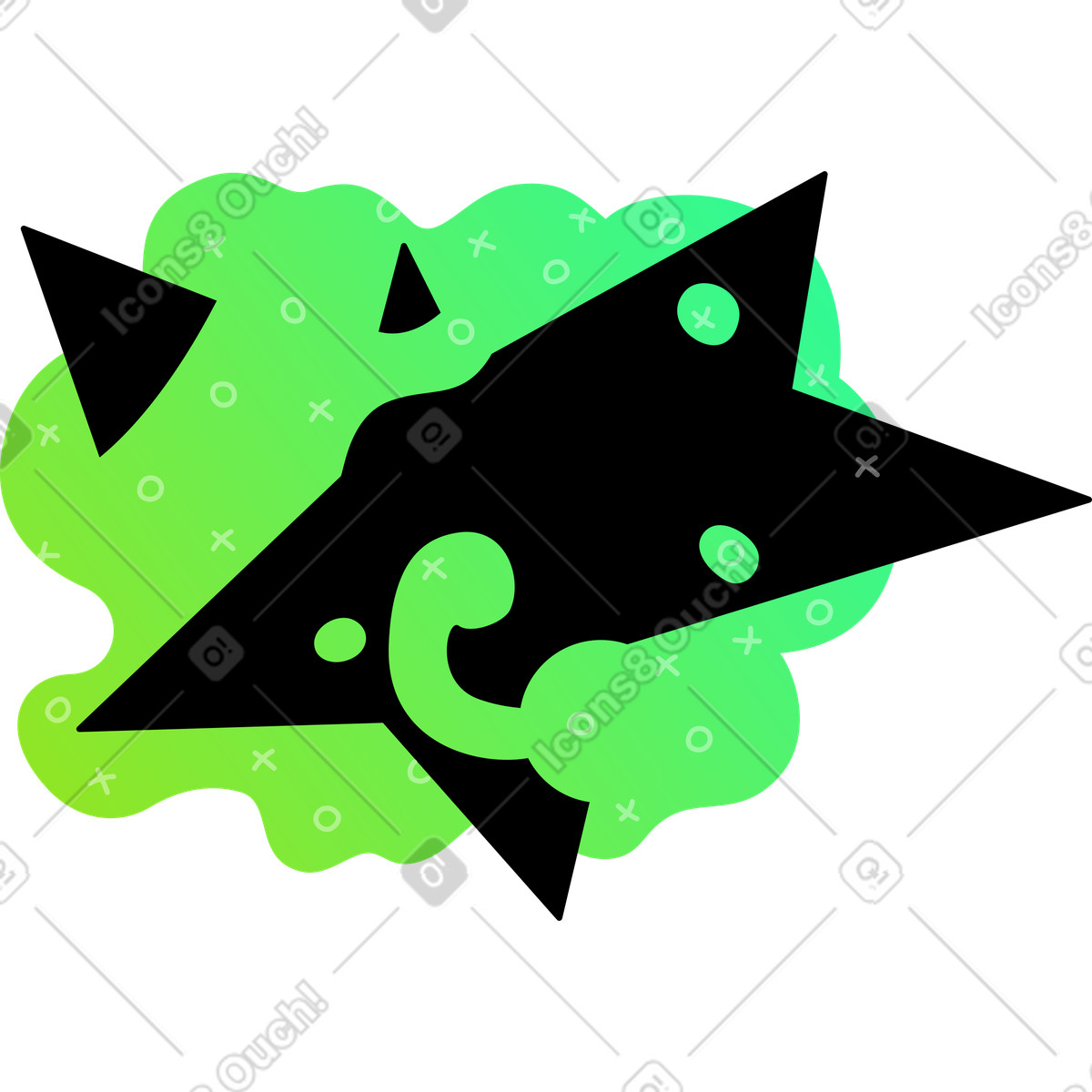 Ilustración Fondo abstracto verde en estilo Rocky a descargar en PNG y SVG