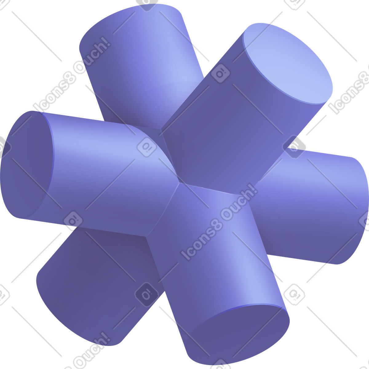 Lilac shape illustration in Props style download in PNG, SVG