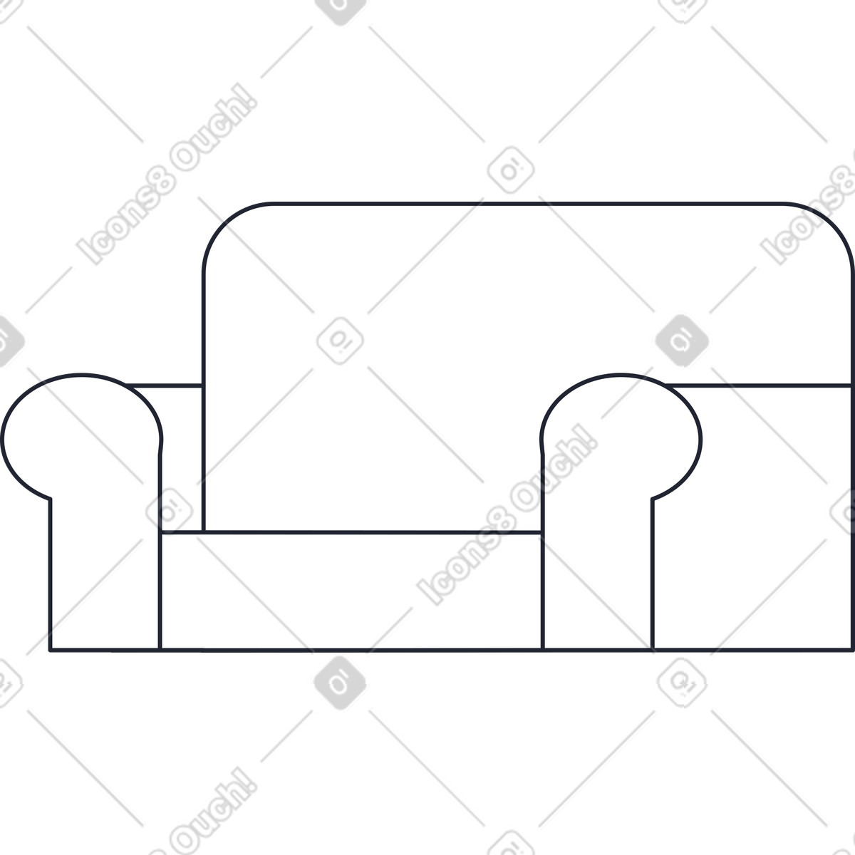 Illustration Canapé dans le style Pablita à télécharger aux formats PNG, SVG